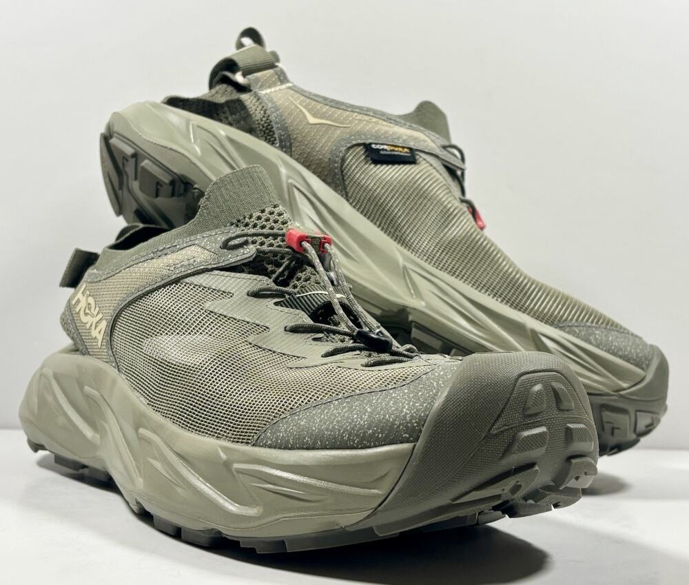 HOKA One Hopara 2 Men's Size 11.5 Hiking Trail Shoes Olive Green 1147650 BYT